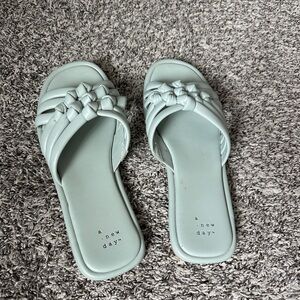 A New Day Women's Knotted Slide Sandals - Light Blue